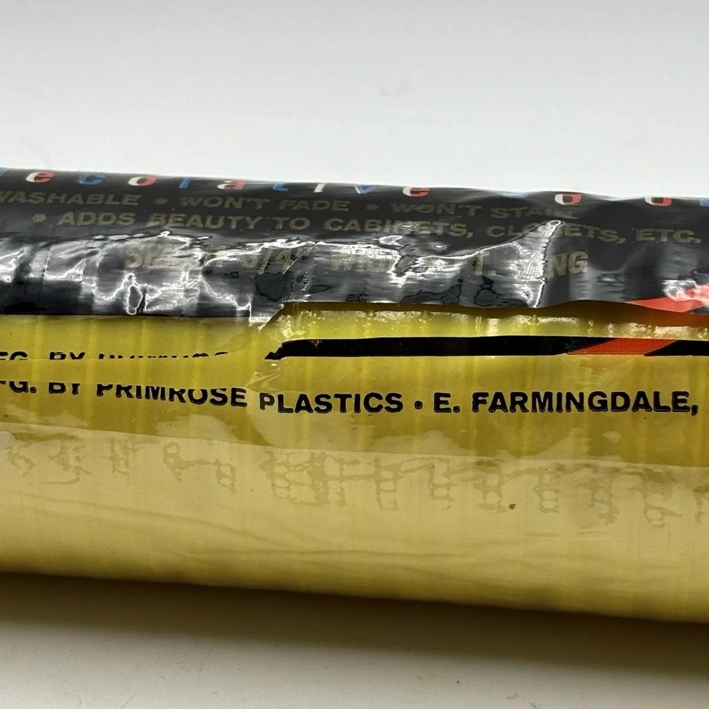 Vintage Avanti Miracle Plastic‎ Shelf Liner Yellow 11.75